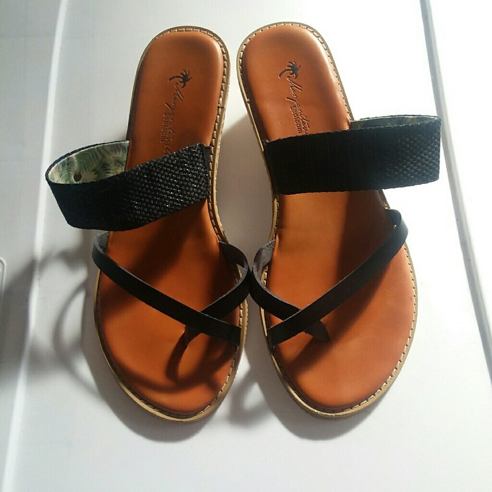 Backless strappy sandals